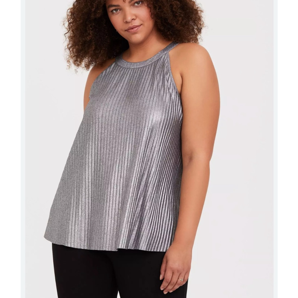 Torrid NWOT Plus Size Metallic Color Top
